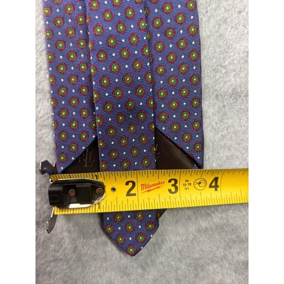 Lauren Ralph Lauren Tie Blue Red Green Geometric L:57” W:3.5” - Picture 8 of 9